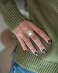 Anello Perla Ovale