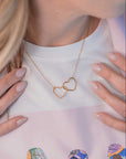 Collana Cuoricini Intrecciati