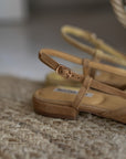 Scarpe Slingback Senape
