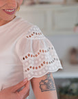 T-shirt manica Sangallo