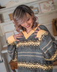 Maxi Pull Giusy con Sciarpa Sogna con Fabula