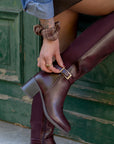 Stivali Serafina wine, modello 6513