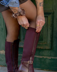 Stivali Serafina wine, modello 6513