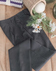 Pinstriped trousers