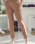Pinstriped trousers