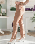 Pinstriped trousers