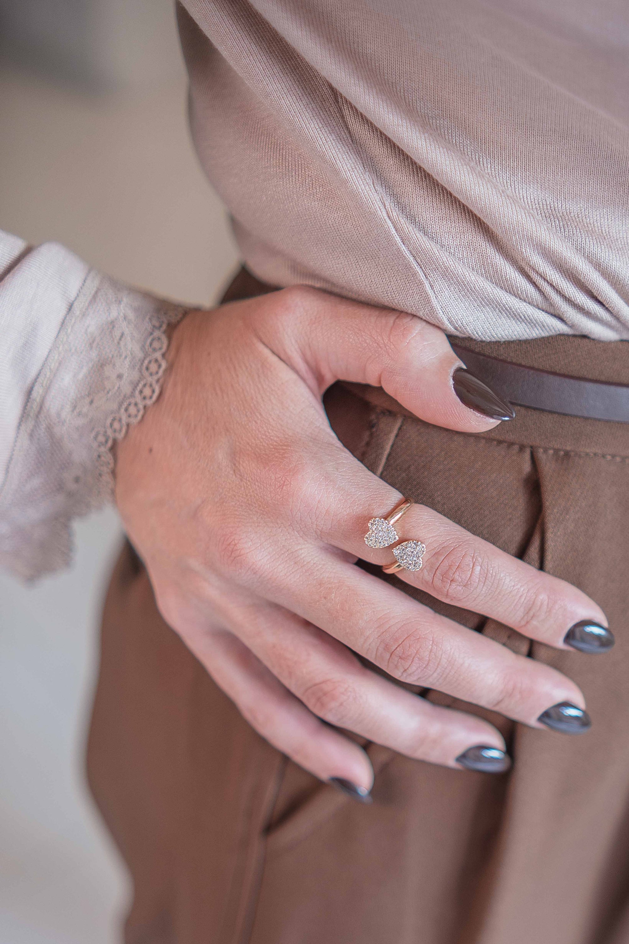 Anello Doppio Cuore