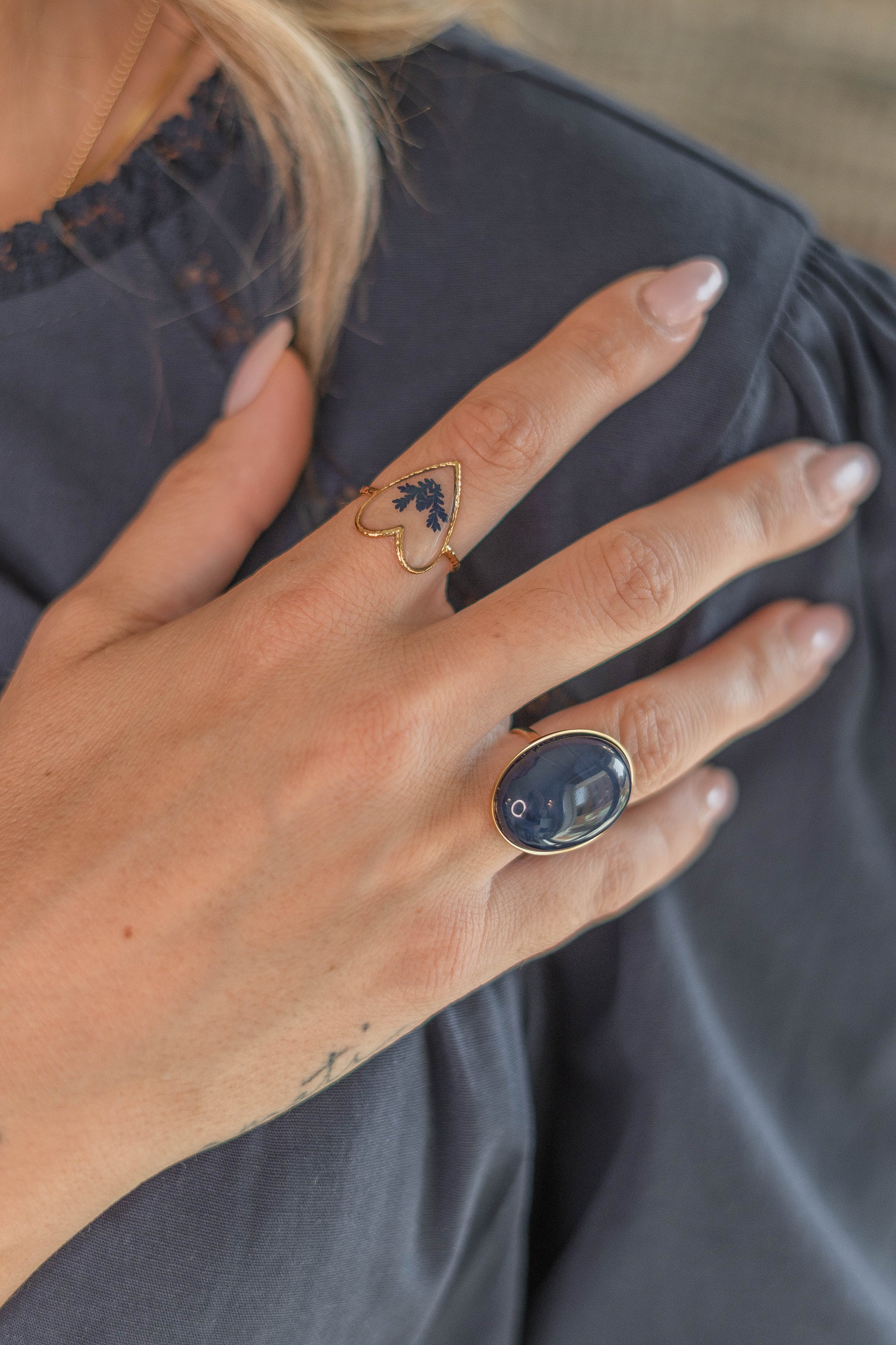 Anello Pietra Ovale