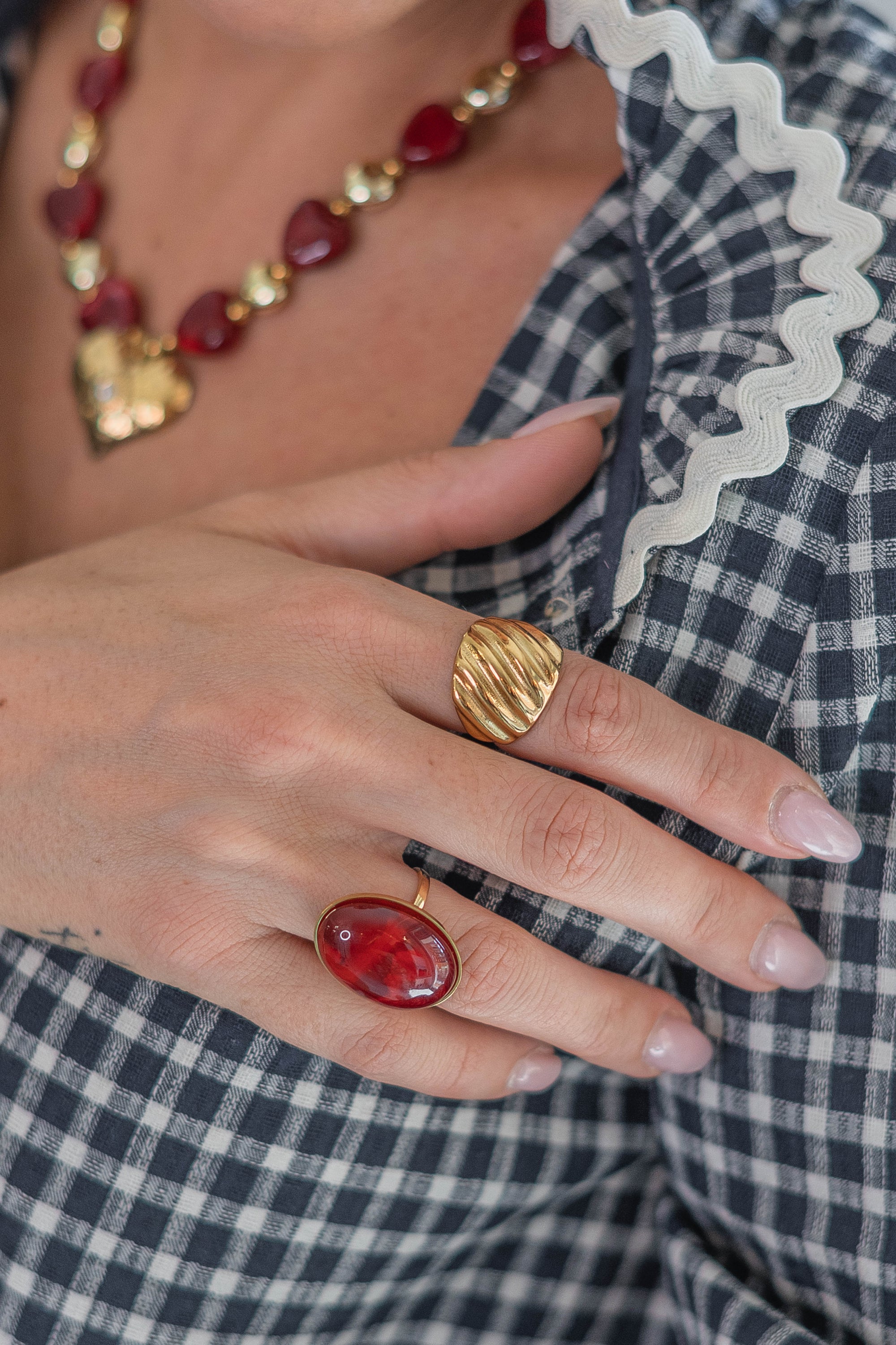 Anello Pietra Ovale