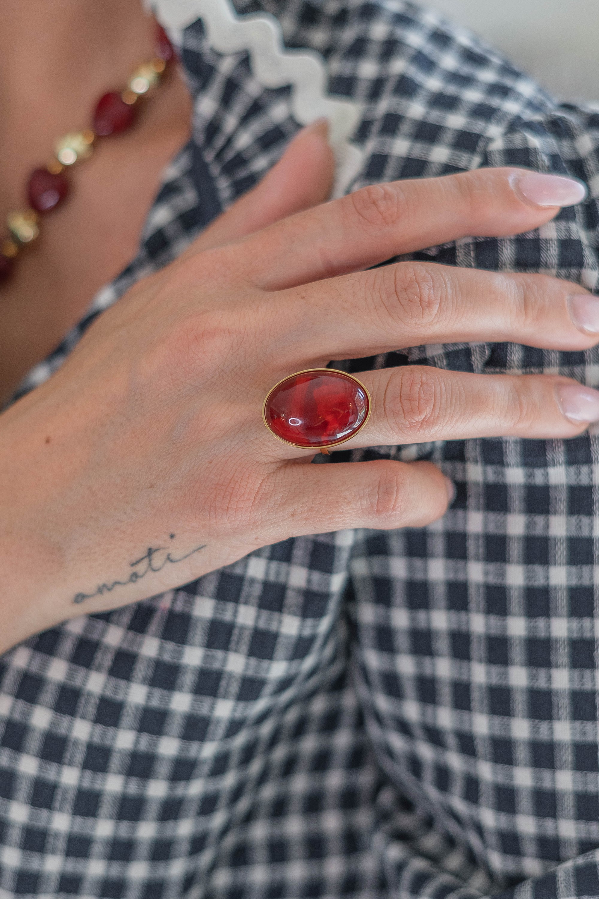 Anello Pietra Ovale