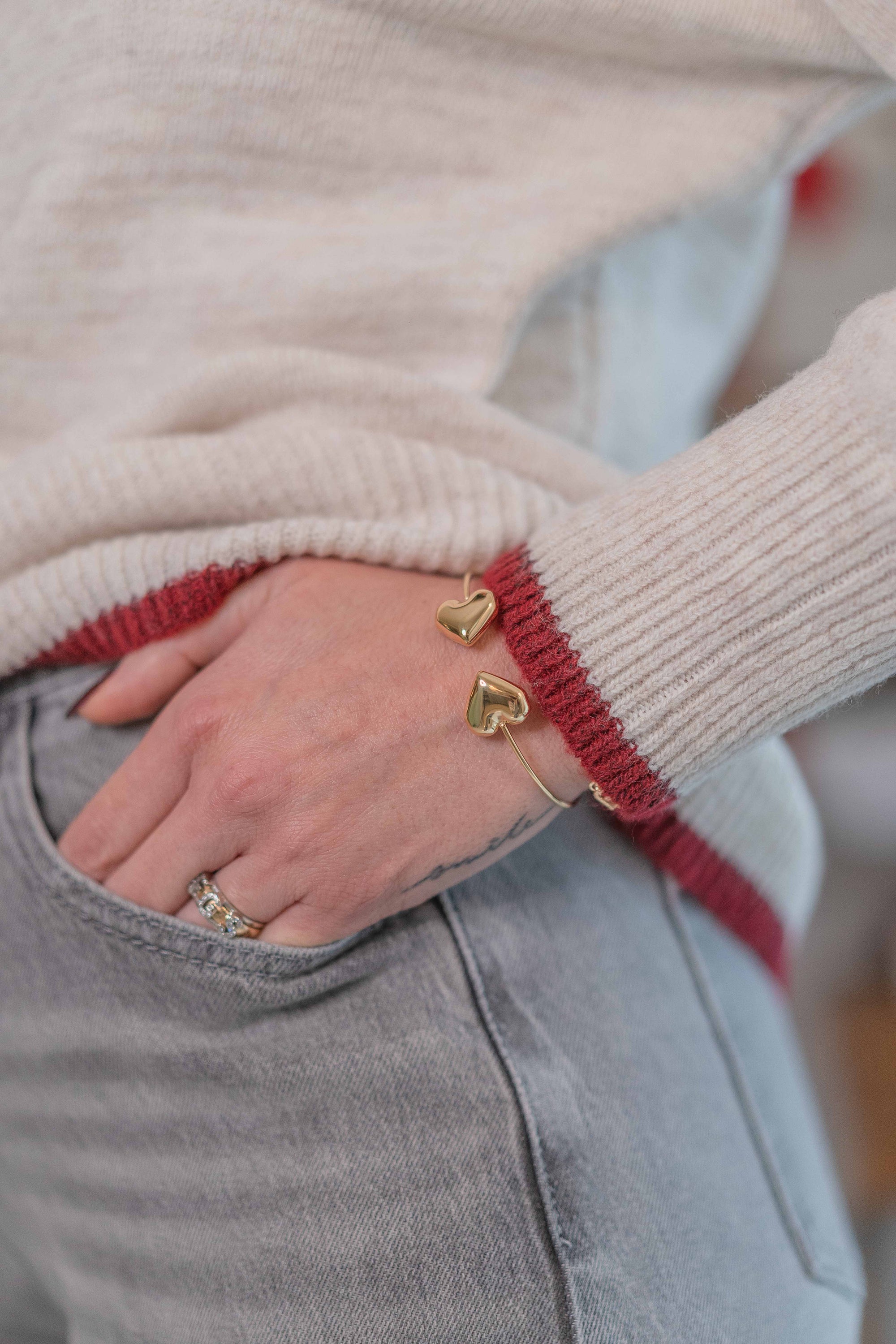 Bracciale Rigido Cuori