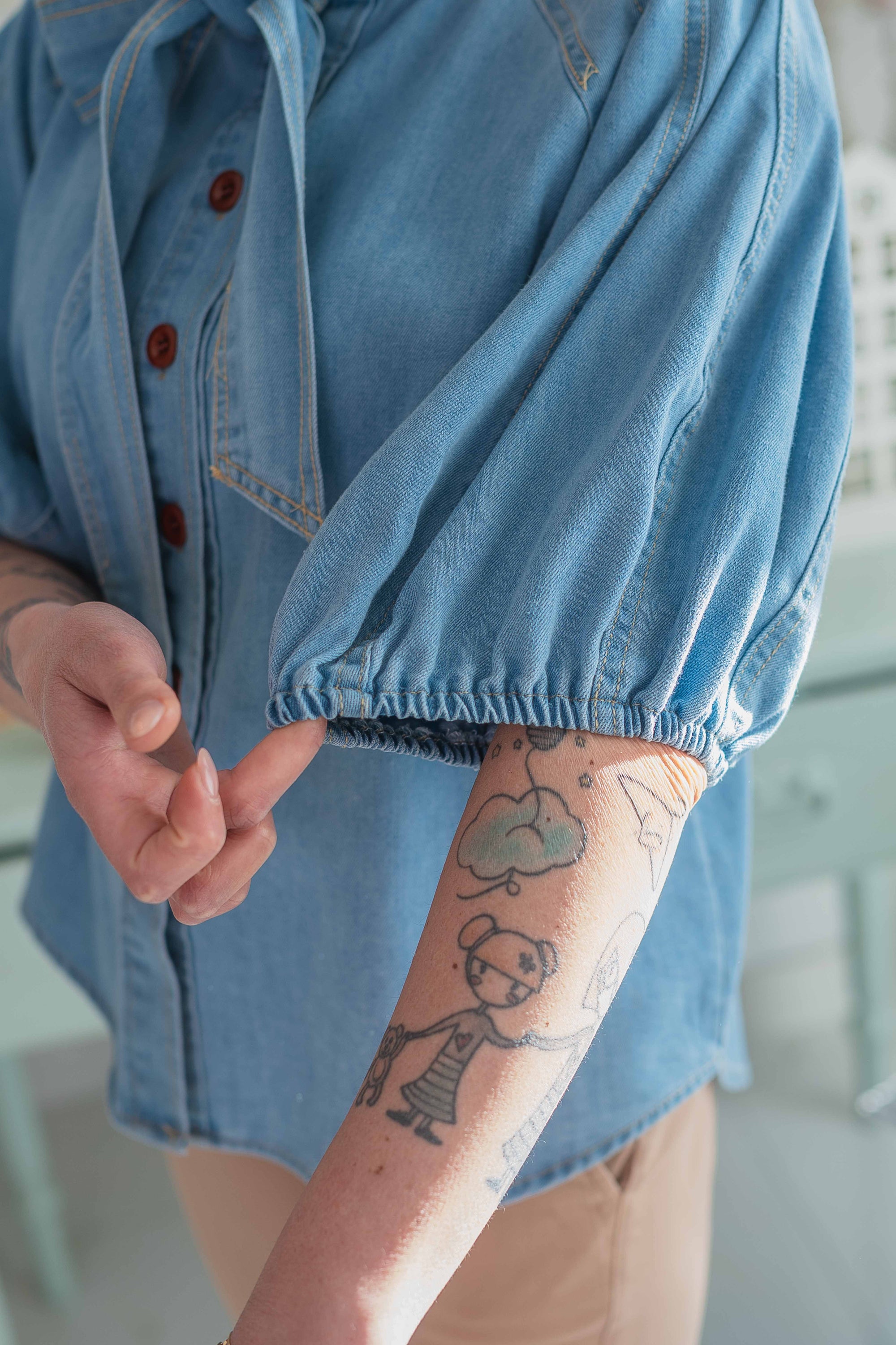 Camicia Jeans Fiocco Sogna con Fabula