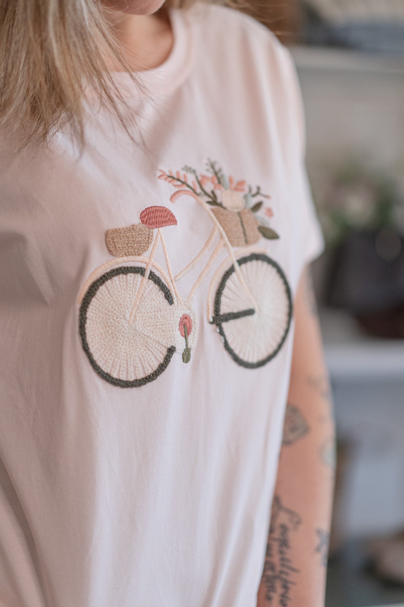 T-shirt Bici in Fiore