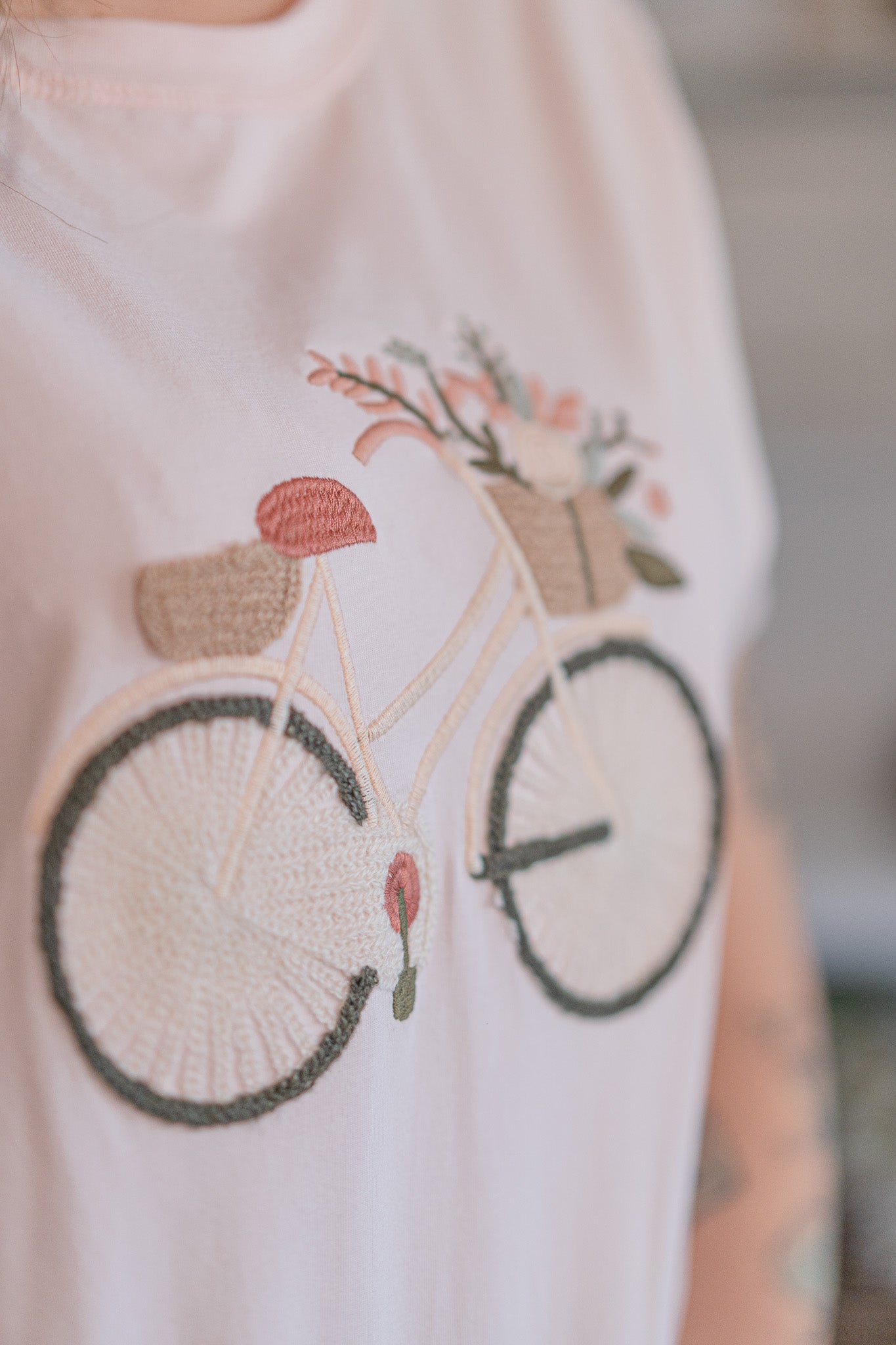 T-shirt Bici in Fiore