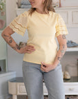 T-shirt manica Sangallo