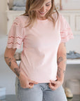 T-shirt manica Sangallo