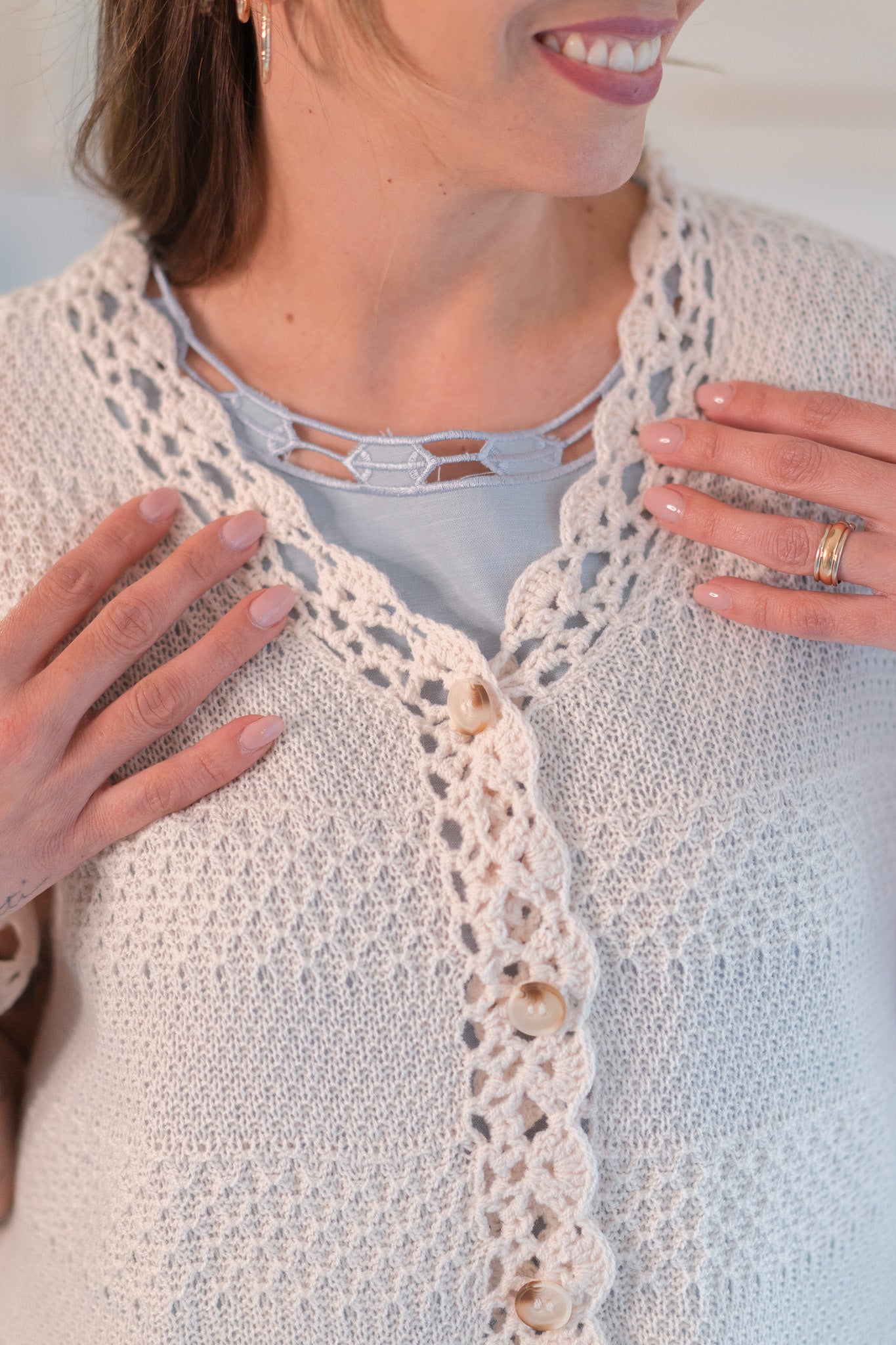 Cardigan Uncinetto