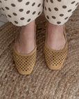 Scarpe Slingback Senape