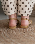 Scarpe Slingback Senape