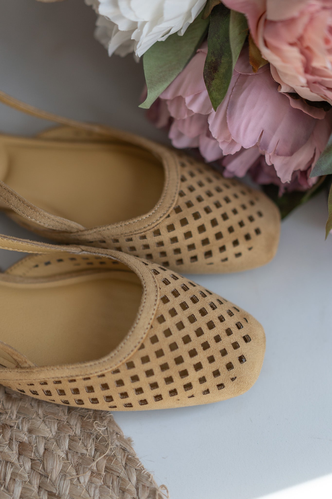 Scarpe Slingback Senape