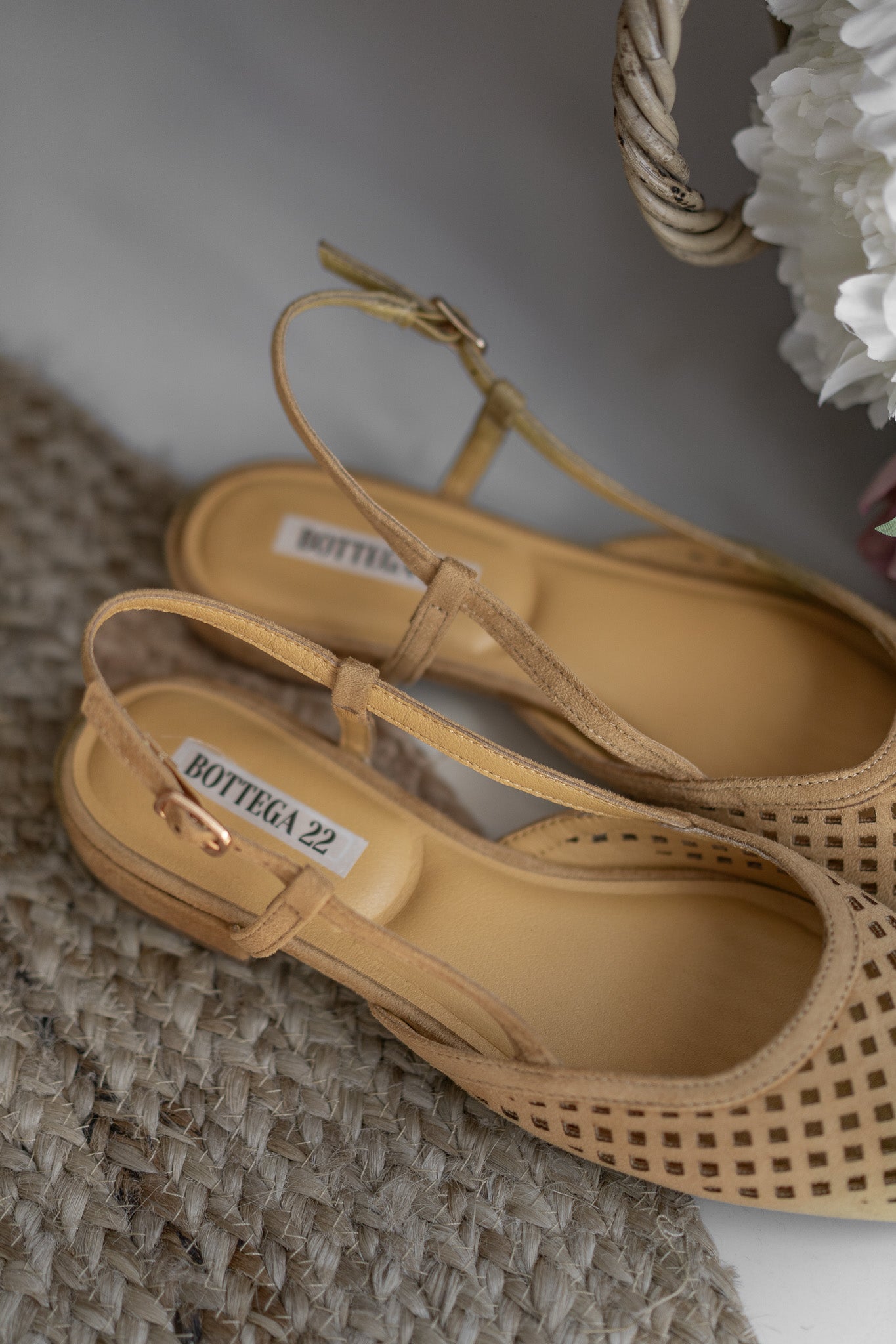 Scarpe Slingback Senape
