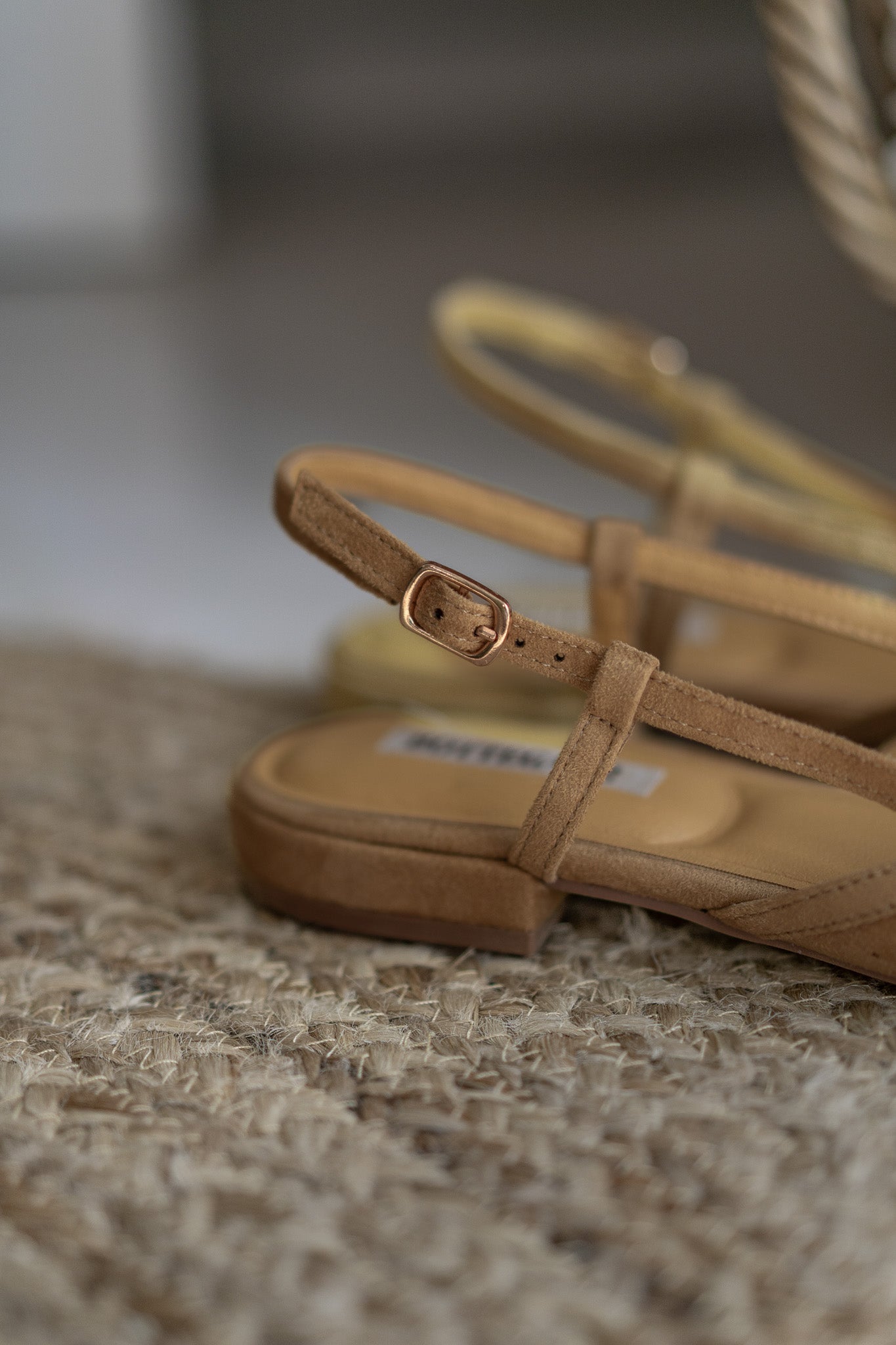 Scarpe Slingback Senape