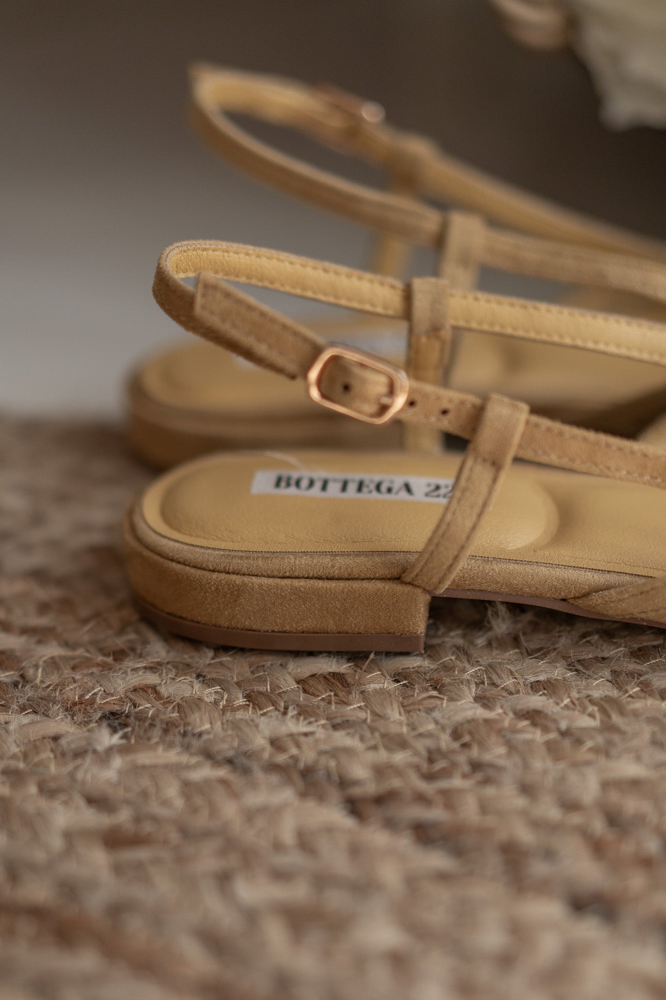 Scarpe Slingback Senape