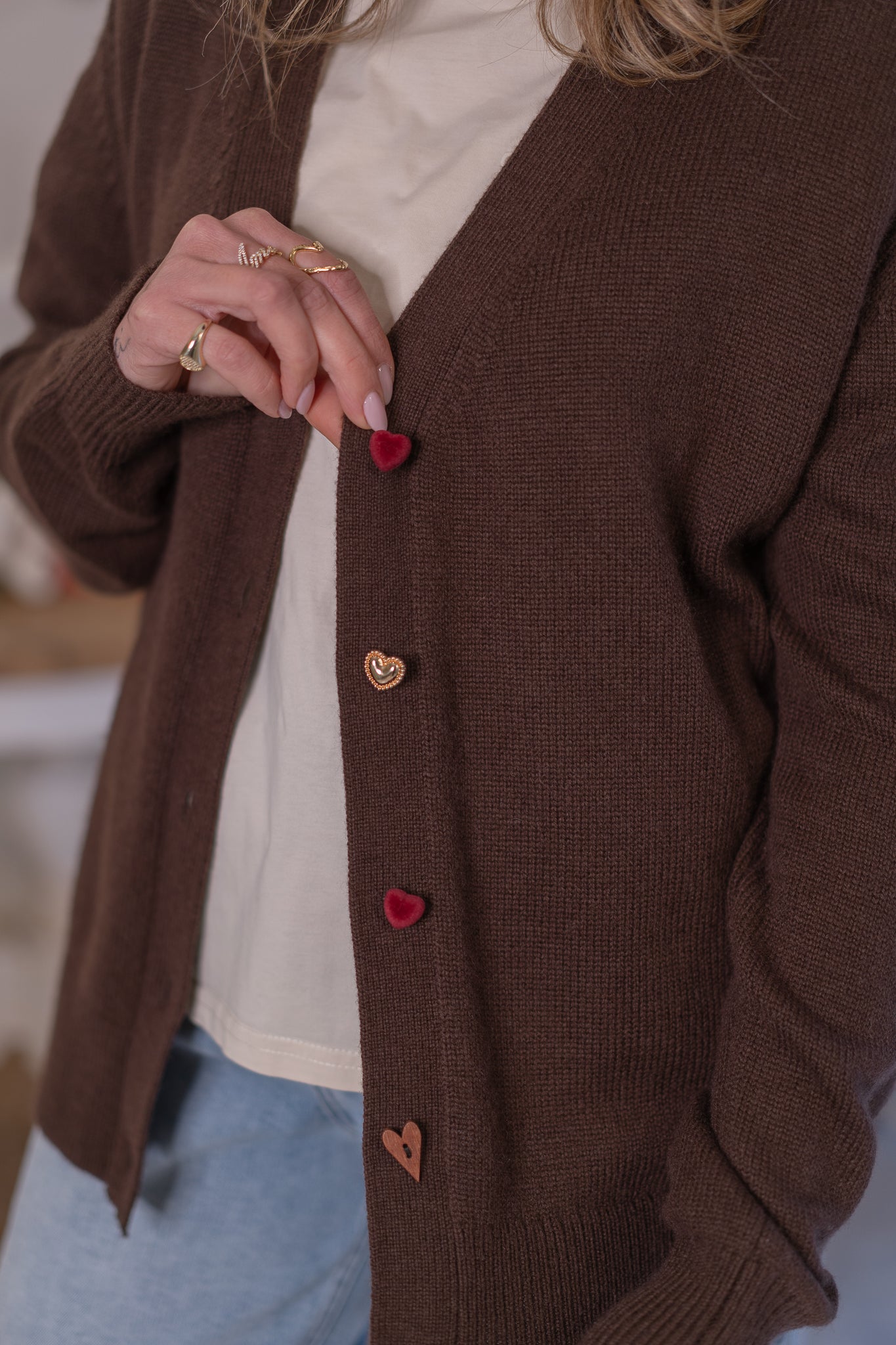 Cardigan Bottoncini cuoricini