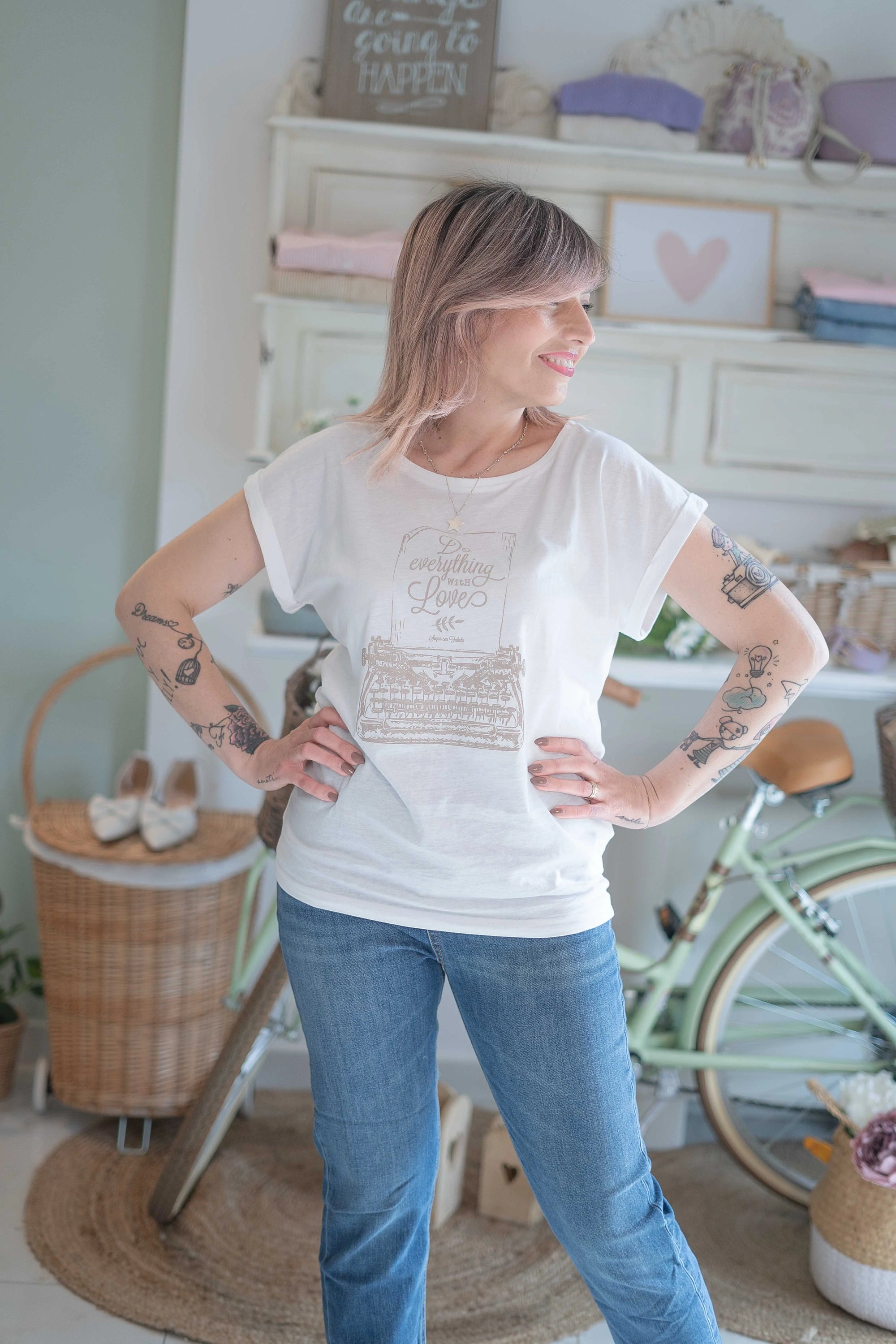 T-shirt typewriter Sogna con Fabula