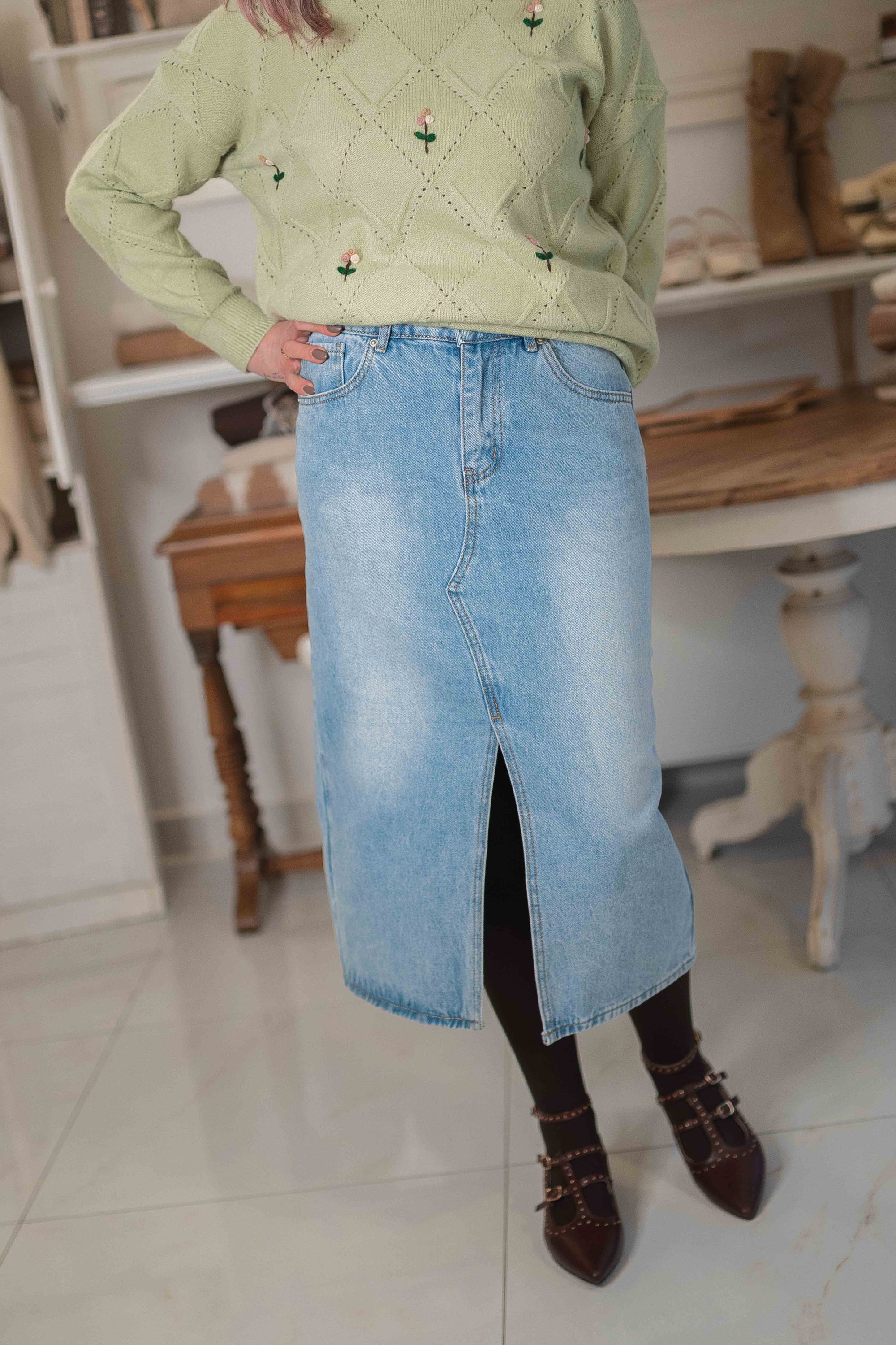 Gonna Denim Sogna con Fabula