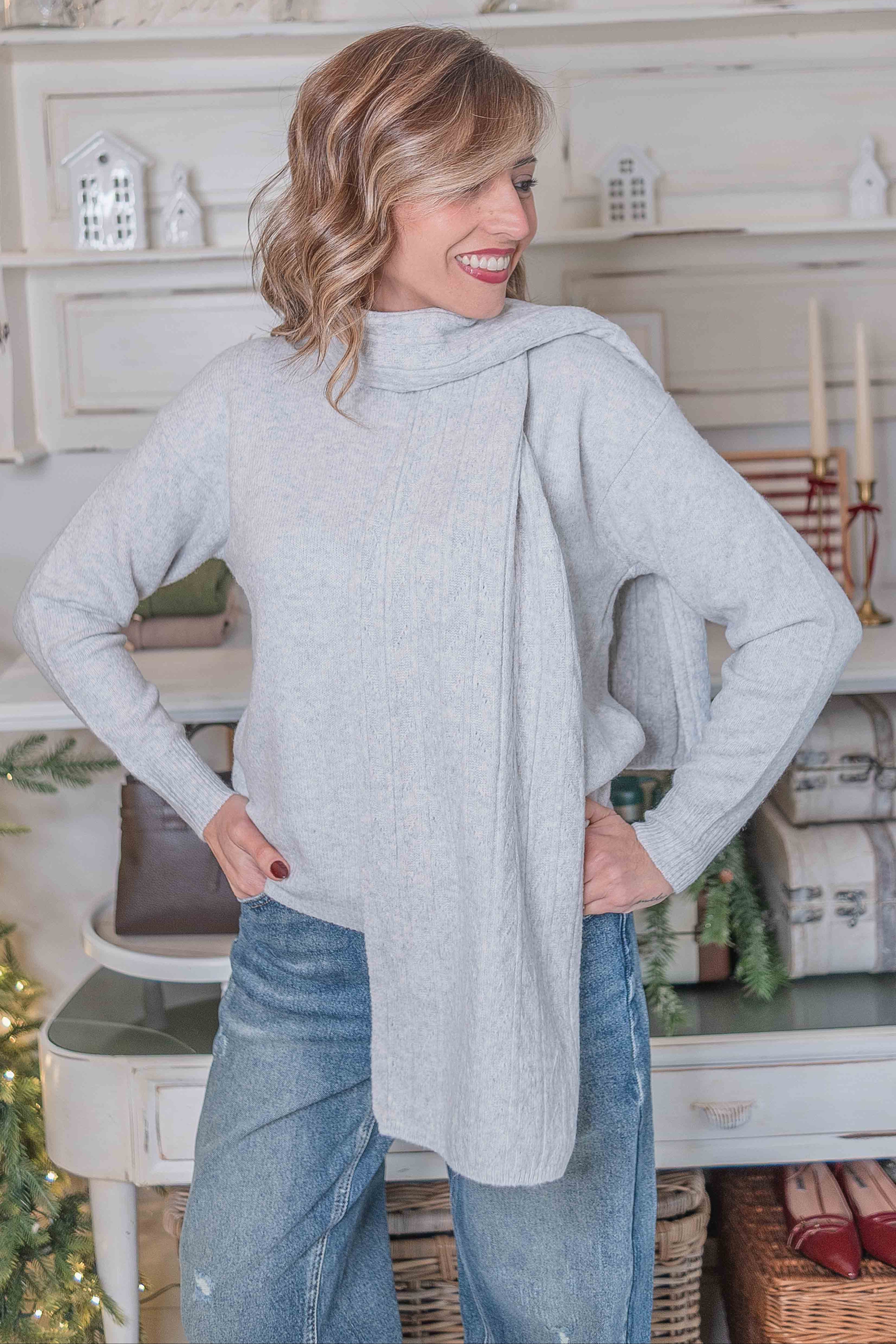Pullover Filomena con Sciarpa