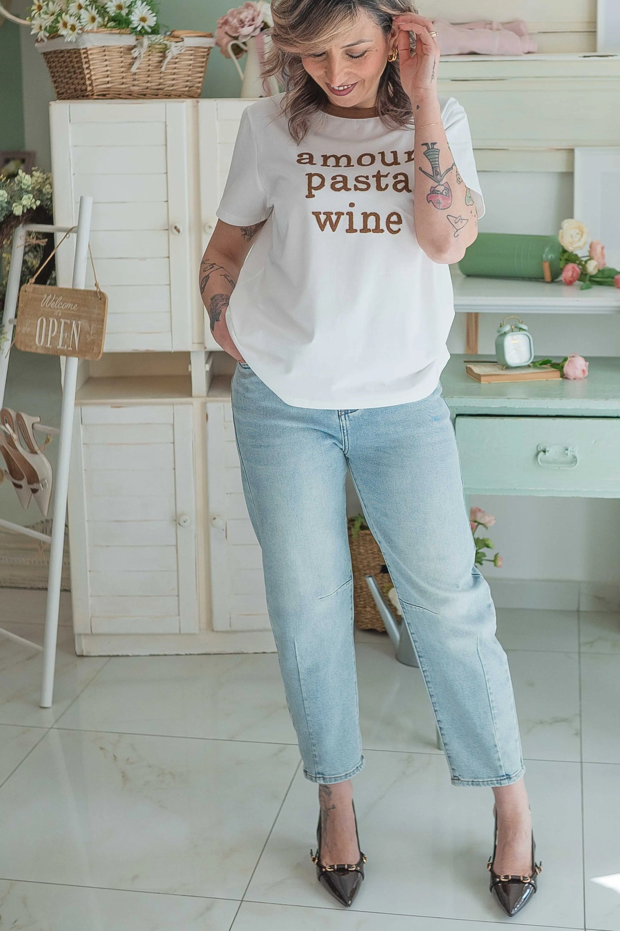 T-Shirt Amour Pasta Wine Sogna con Fabula