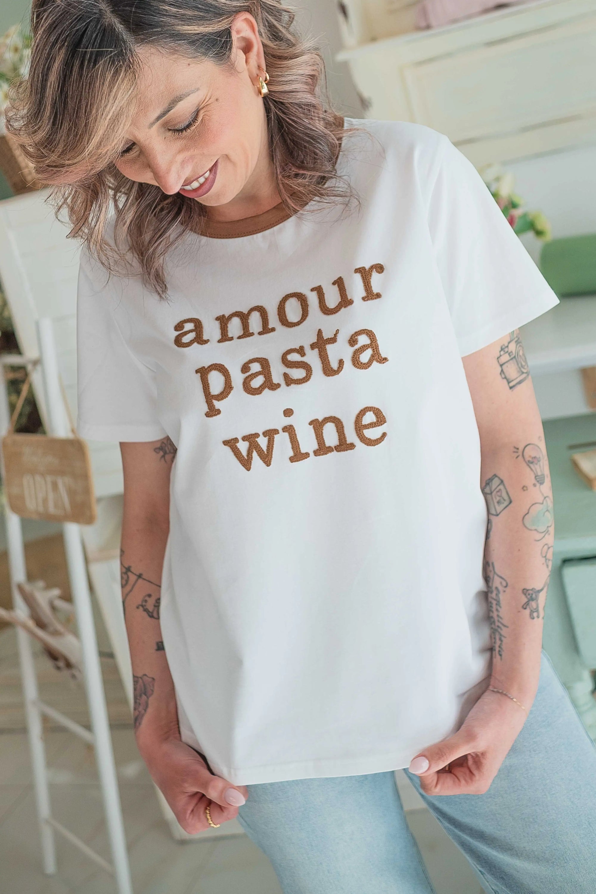 T-Shirt Amour Pasta Wine Sogna con Fabula