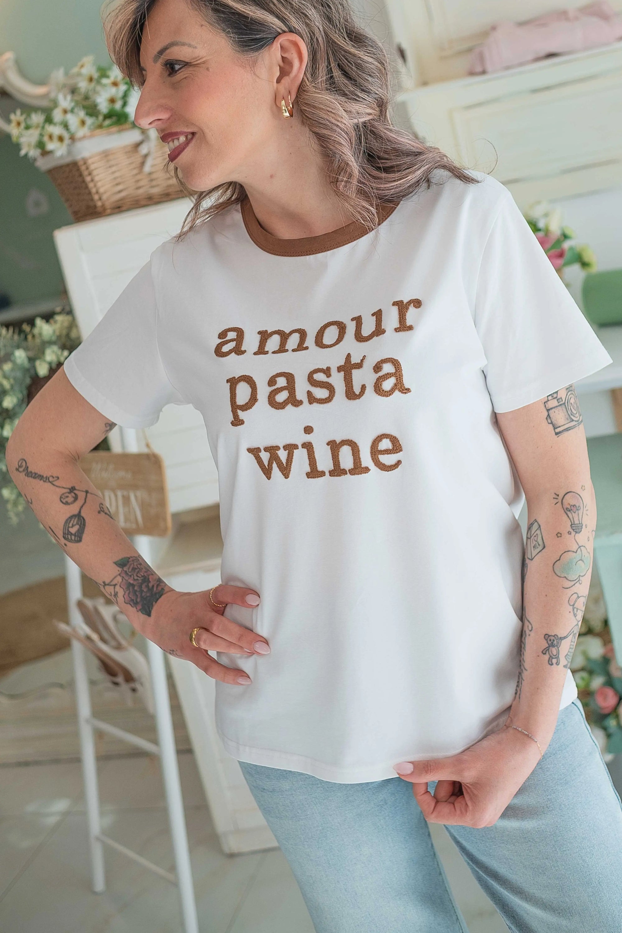 T-Shirt Amour Pasta Wine Sogna con Fabula