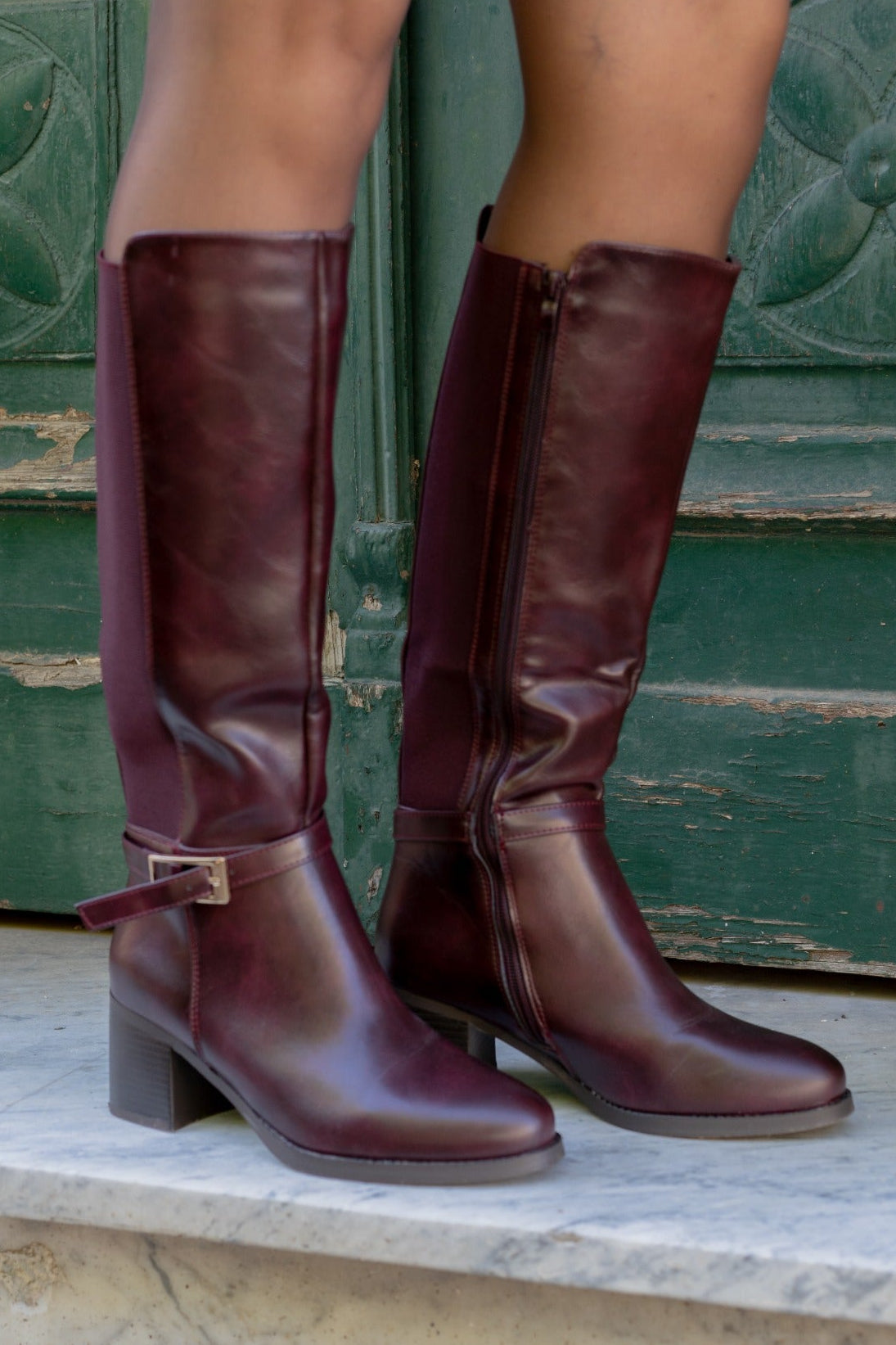 Stivali Serafina wine, modello 6513
