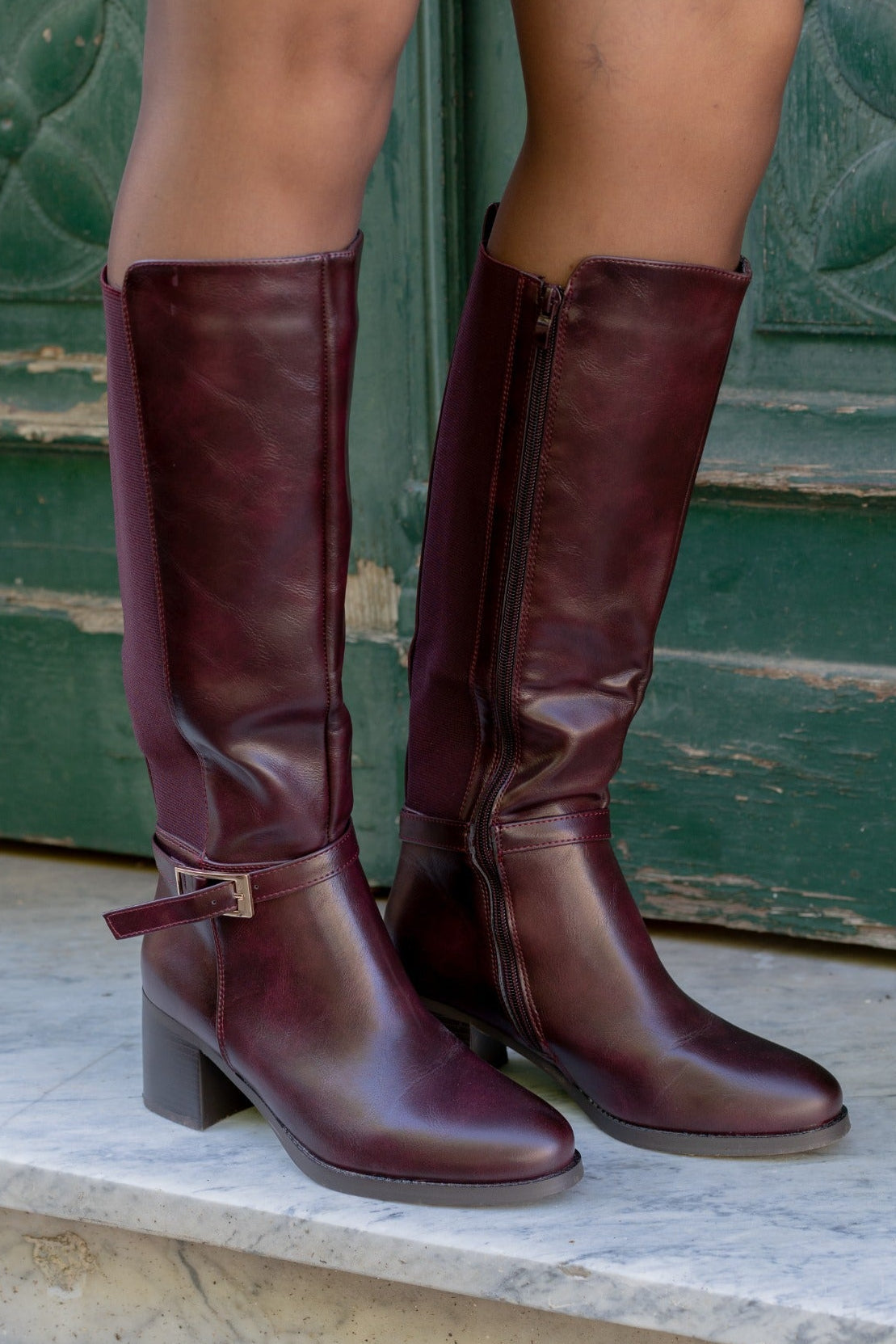 Stivali Serafina wine, modello 6513