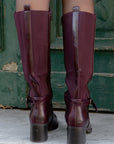Stivali Serafina wine, modello 6513