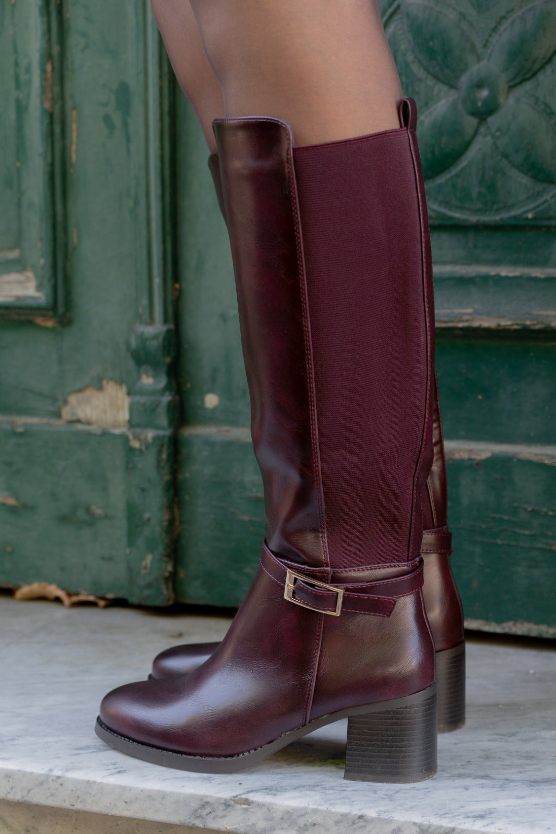 Stivali Serafina wine, modello 6513
