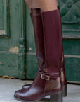 Stivali Serafina wine, modello 6513