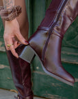 Stivali Serafina wine, modello 6513