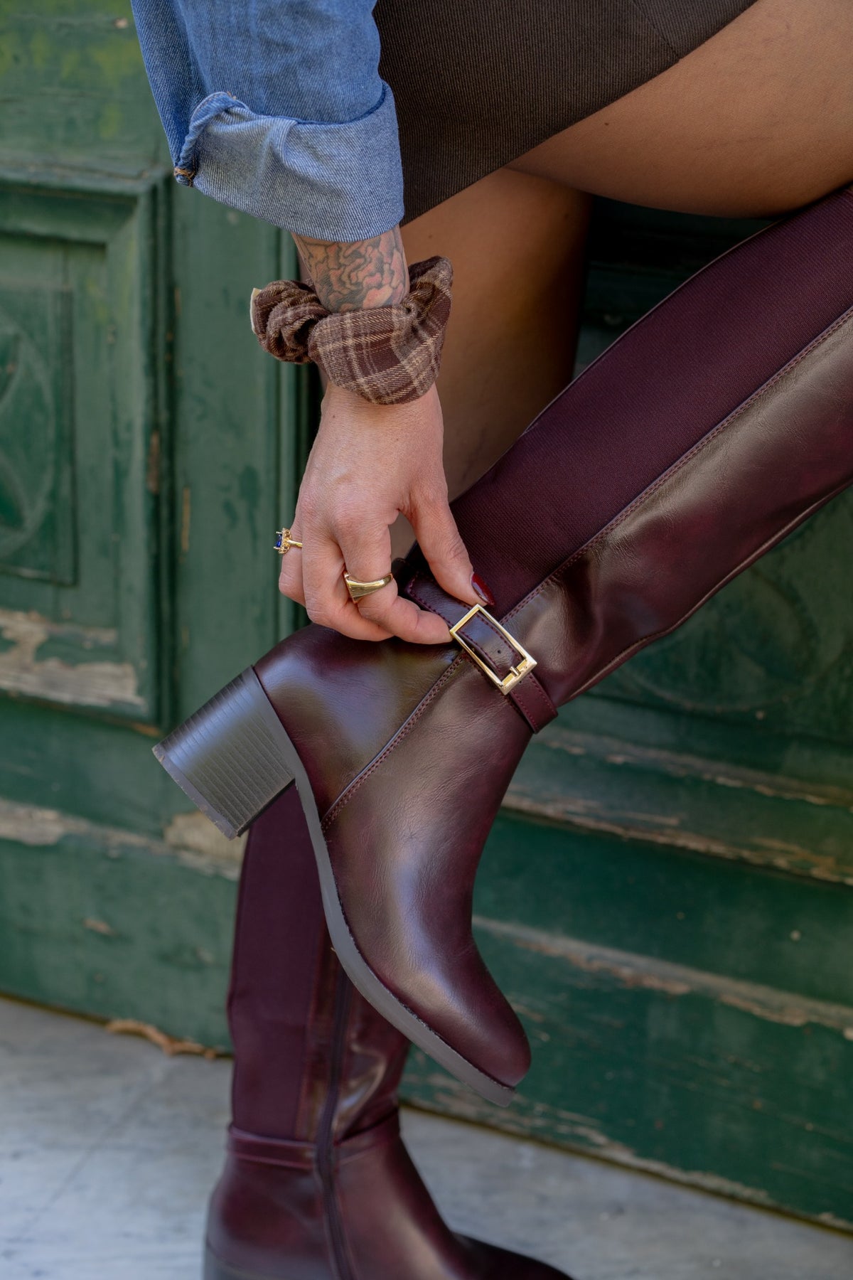 Stivali Serafina wine, modello 6513